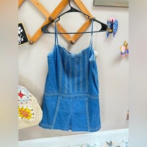 Marc Jacobs Indigo Denim Spaghetti Strap Romper Size 8!